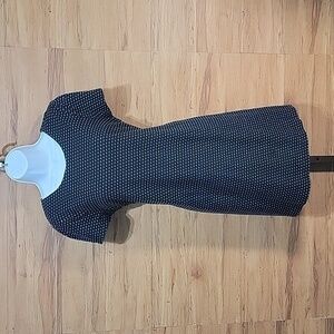 Maeve Black and White Polka Dot Midi Dress